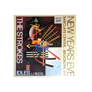 The Strokes official concert poster New Year's Eve 2021 Brooklyn NY